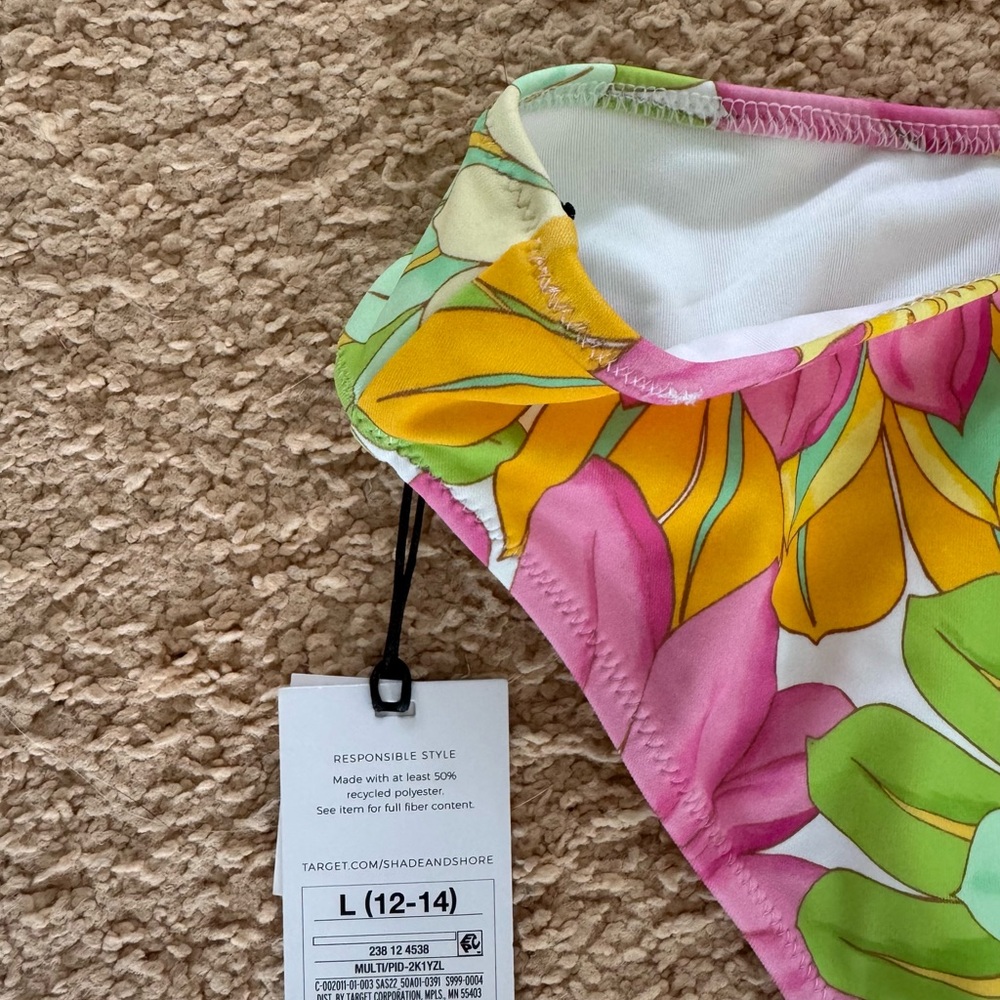 High Waist Extra High Leg Cheeky Bikini Bottom Shade & Shore Multi Floral Print - Picture 5 of 5